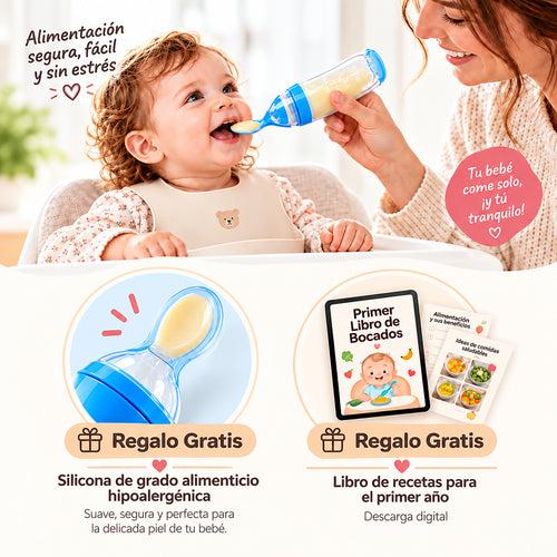 Cuchara Dosificadora Fluzo™ | Alimentación Limpia y Sin Manchas